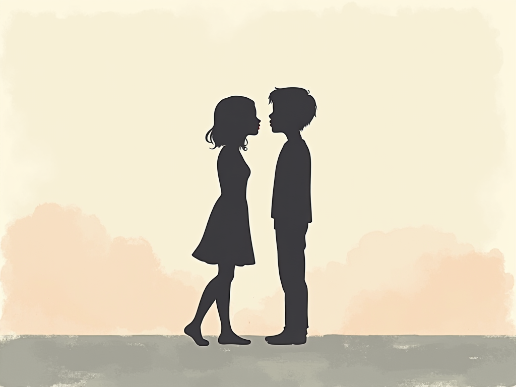 Man avoiding kiss