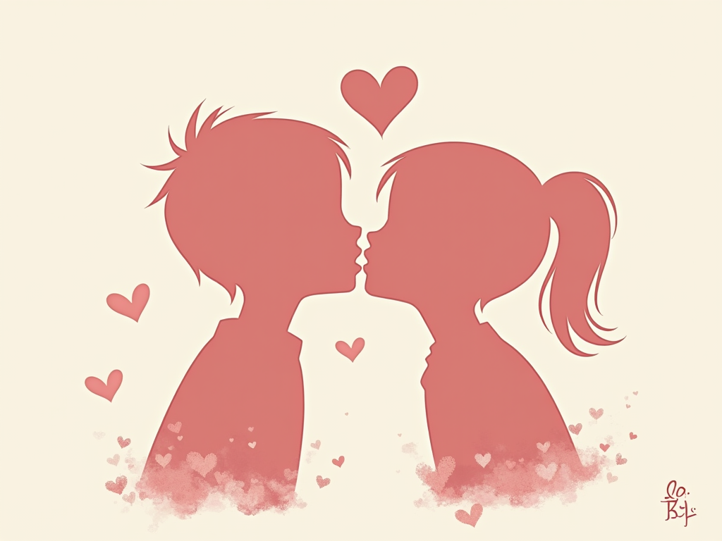 Man avoiding kiss